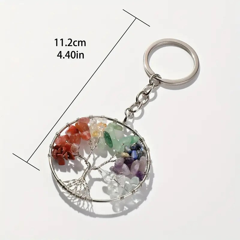 Handcrafted Crystal Energy Keychain for Positive Energy